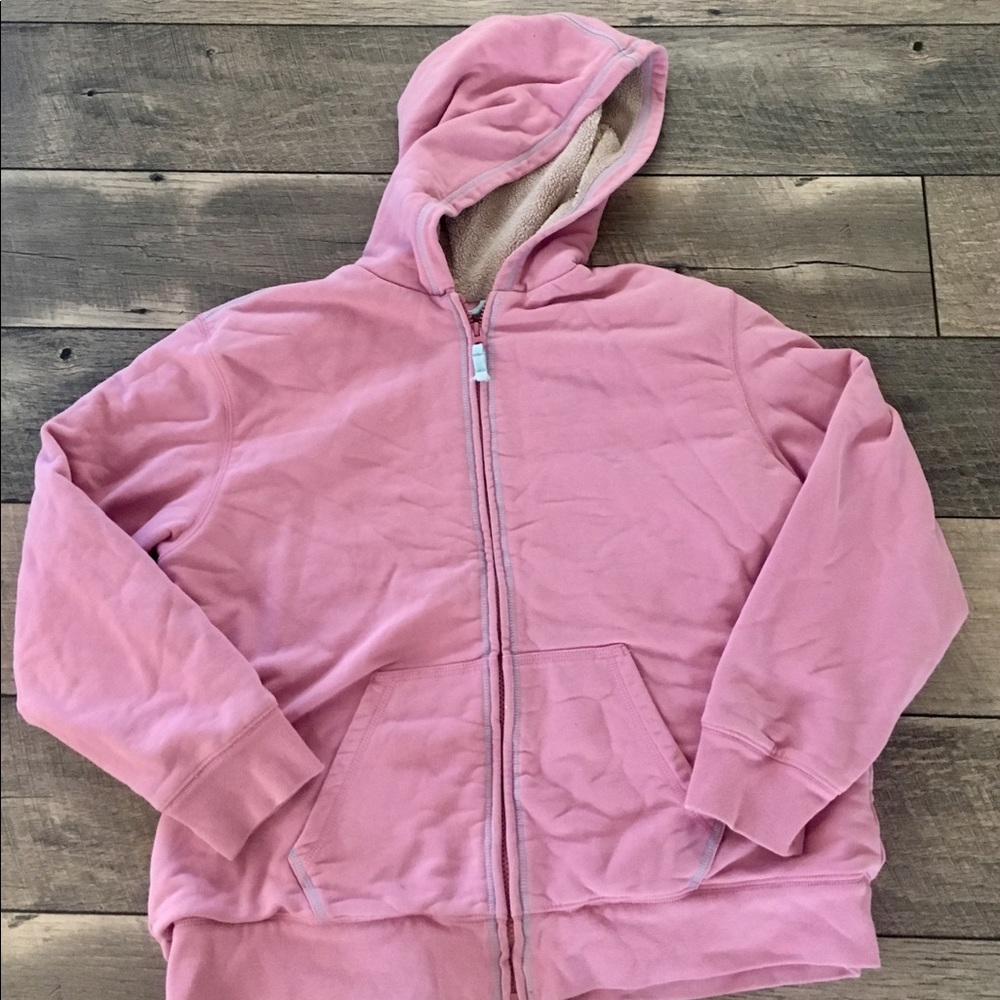 Llbean Girls Fleece Lined Sweat Jacket